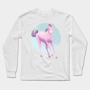 Pink little unicorn Long Sleeve T-Shirt